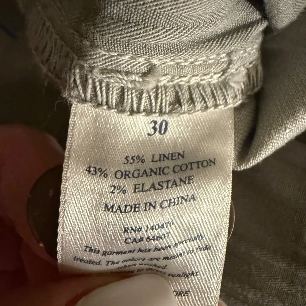 Faherty Linen Organic Cotton Shorts 30